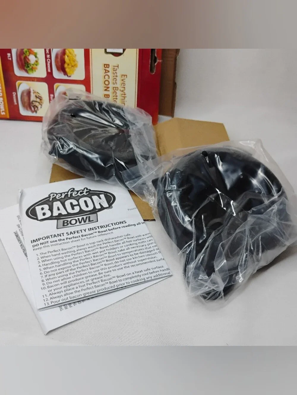 Perfect Bacon Bowl 2pc Set Quick Fast Easy Breakfast Dinner Microwave Cooking